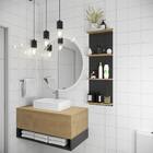 Espelho Redondo De Parede Estilo Minimalista 90 Cm - Branco