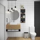 Espelho Redondo De Parede Estilo Minimalista 90 Cm - Branco