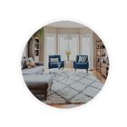 Espelho Redondo De Parede Estilo Minimalista 90 Cm - Branco