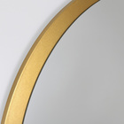 Espelho Redondo De Parede Estilo Minimalista 90 Cm - Dourado