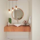 Espelho Redondo De Parede Estilo Minimalista 90 Cm - Mel