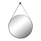 Espelho Redondo De Parede Sala Quarto Lavabo  50cm + Suporte