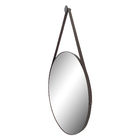 Espelho Redondo De Parede Sala Quarto Lavabo  50cm + Suporte