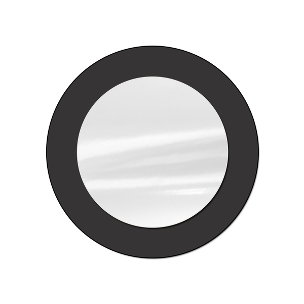 Espelho Redondo De Vidro Modelo Anápolis Preto 45 Cm X 45 Cm