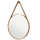 Espelho Redondo Decorativo Adnet Escandinavo 60cm Com Suporte