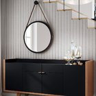 Espelho Redondo Decorativo Adnet Escandinavo com Alça de Cour