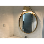 Espelho Redondo Decorativo Com Alça 45cm Diversas Cores  Dour