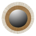 Espelho Redondo Decorativo De Bambu 61cm