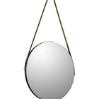 Espelho Redondo Decorativo Sunset Sala Estar Detalhe Em Preto