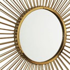 Espelho Redondo Dourado Em Metal 70x70 Cm - Indo Decorar