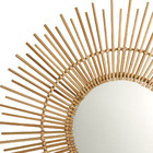 Espelho Redondo Em Bambu Bege 60x60 Cm - Indo Decorar