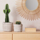 Espelho Redondo Em Bambu Bege 60x60 Cm - Indo Decorar