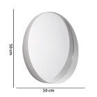 Espelho Redondo Em Metal Off White 50x50 Cm - Indo Decorar