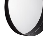 Espelho Redondo Em Metal Preto 60x60 - Indo Decorar