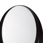 Espelho Redondo Em Metal Preto 60x60 - Indo Decorar
