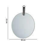 Espelho Redondo Em Vidro Fumê 25x30 Cm M02 - D'rossi