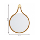 Espelho Redondo Emoldurado Mali Tauari 75x53cm