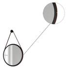 Espelho Redondo Flora Com Alça 67 Cm Preto Tana Decor