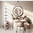 Espelho Redondo Iluminado 40cm Com Alça Touch 2 Leds Adnet Re