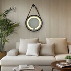 Espelho Redondo Iluminado 50cm Touch 2 Leds Com Alça Adnet Re