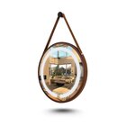 Espelho Redondo Iluminado 50cm Touch 2 Leds Com Alça Adnet Re