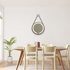 Espelho Redondo Iluminado 50cm Touch 2 Leds Com Alça Adnet Re