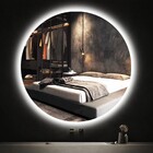 Espelho Redondo Iluminado Com Led Frio 60cm Touch