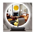 Espelho Redondo Iluminado Com Led Frio 80cm