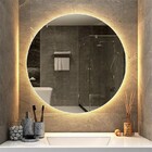 Espelho Redondo Iluminado Com Led Quente 50cm