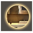 Espelho Redondo Iluminado Com Led Quente 80cm
