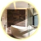 Espelho Redondo Iluminado Com Led Quente 80cm