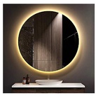 Espelho Redondo Iluminado Com Led Quente 80cm