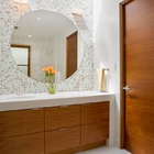 Espelho Redondo Lapidado 40cm Com Dupla Face