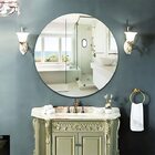 Espelho Redondo Lapidado Com Pendurador 80cm