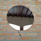 Espelho Redondo Lapidado Prata Cristal - 40cm