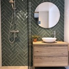 Espelho Redondo Lapidado Prata Cristal - 40cm