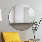 Espelho Redondo Lapidado Prata Cristal - 40cm