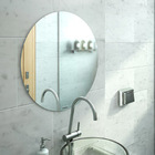 Espelho Redondo Lapidado Prata Cristal - 50cm