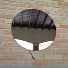 Espelho Redondo Lapidado Prata Cristal - 60cm