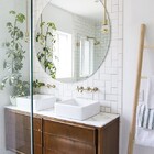 Espelho Redondo Lapidado Prata Cristal - 60cm