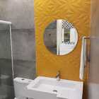 Espelho Redondo Lapidado Prata Cristal - 60cm