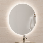 Espelho para Banheiro Redondo com LED a Pilha 60cm Gavix
