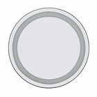 Espelho para Banheiro Redondo com LED Frontal Bivolt Moldura Preta 60cm Couro VB Cristais