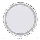 Espelho para Banheiro Redondo com LED Frontal Bivolt Moldura Caramelo 80cm Couro VB Cristais