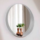 Espelho Redondo Off White Em Metal 10510 Mart