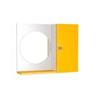 Espelho Redondo Para Banheiro Com Armário Amarelo