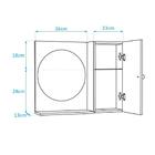 Espelho Redondo Para Banheiro Com Armario Cor Branco