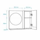 Espelho Redondo Para Banheiro Com Armário Freijó Com Puxador