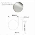 Espelho Redondo Para Banheiro Perfil 48cm Champagne