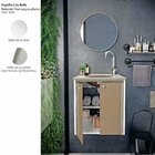 Espelho Redondo Para Banheiro Perfil 48cm Champagne